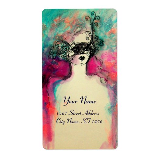 CHARM, roze groen zwart blauw Etiket (Voorkant)