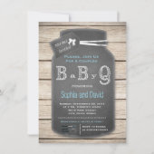 Charm Rustic Mason Jar Chalkboard Baby shower Kaart (Voorkant)