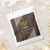 Charm Rustic Sunflower Antlers Wood Lace I DO BBQ Bedankzakje (Geknipt)