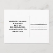 Charm Save the Date Briefkaart, Black Aankondigingskaart (Achterkant)