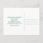 Charm Save the Date Briefkaart, Green Aankondigingskaart (Achterkant)