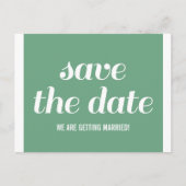 Charm Save the Date Briefkaart, Green Aankondigingskaart (Voorkant)
