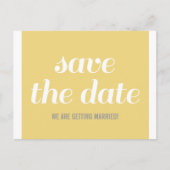 Charm Save the Date Briefkaart, Yellow Aankondigingskaart (Voorkant)