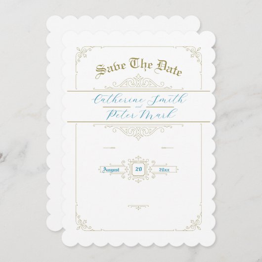  Charm Save the Date Kaart (Voorkant / Achterkant)