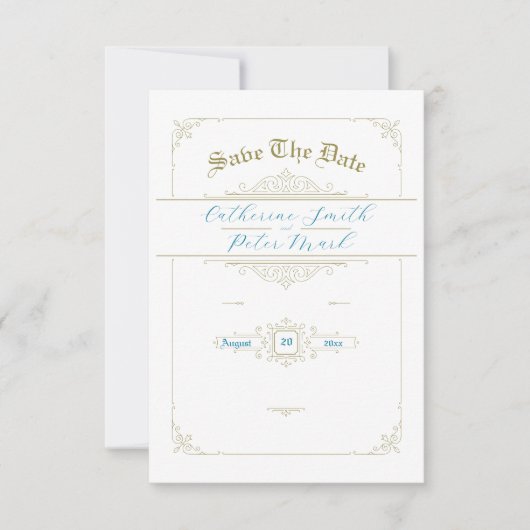  Charm Save the Date Kaart (Voorkant)