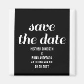 Charm Save the Date Magnet, Black Magneet (Voorkant)