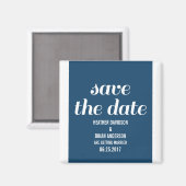 Charm Save the Date Magnet, Dark Blue Magneet (Voorkant / Achterkant)