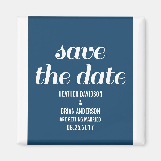 Charm Save the Date Magnet, Dark Blue Magneet (Voorkant)