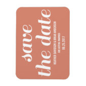 Charm Save the Date Magnet, Oranje Magneet (Verticaal)