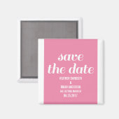 Charm Save the Date Magnet, Pink Magneet (Voorkant / Achterkant)