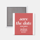Charm Save the Date Magnet, Red Magneet (Voorkant / Achterkant)
