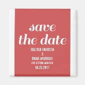 Charm Save the Date Magnet, Red Magneet (Voorkant)