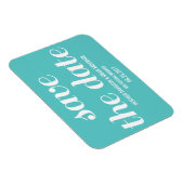 Charm Save the Date Magnet, Turquoise Magneet (Rechterzijde)