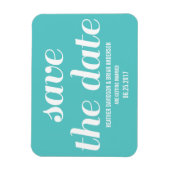 Charm Save the Date Magnet, Turquoise Magneet (Verticaal)
