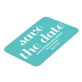 Charm Save the Date Magnet, Turquoise Magneet (Linkerzijde)