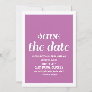 Charm Save the Date Uitnodiging, Fuchsia Kaart