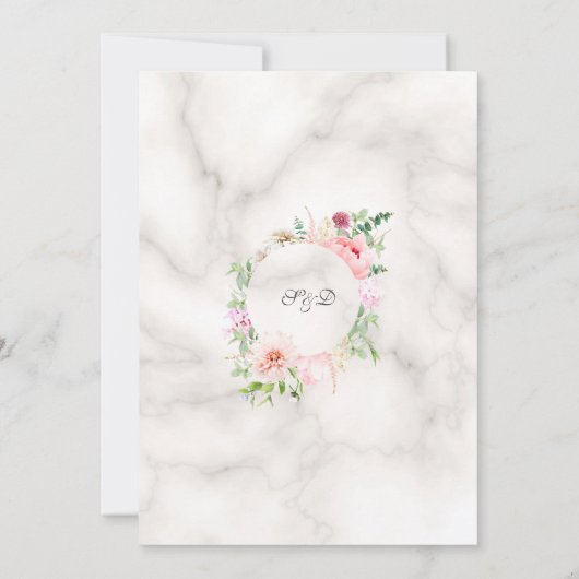 Charm Spring Garden Bloem Bloei Oefen Diner Kaart (Achterkant)