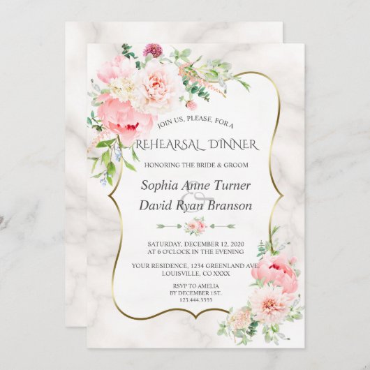 Charm Spring Garden Bloem Bloei Oefen Diner Kaart (Voorkant / Achterkant)