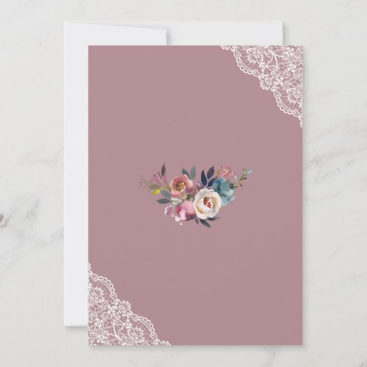 Charm Stof Blauw Roze Bloemstuk We Doen Het Nog St Kaart (Achterkant)