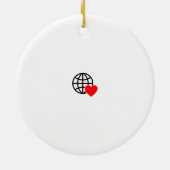 Charm toevoegen aan uw kerstboom keramisch ornament (Achterkant)