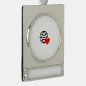 Charm toevoegen aan uw kerstboom verzilverd banner ornament (Rechts)