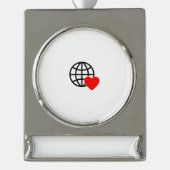 Charm toevoegen aan uw kerstboom verzilverd banner ornament (Voorkant)