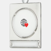 Charm toevoegen aan uw kerstboom verzilverd banner ornament (Links)