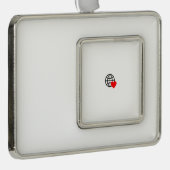 Charm toevoegen aan uw kerstboom verzilverd omlijst ornament (Rechts)