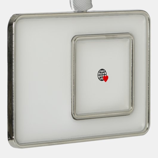 Charm toevoegen aan uw kerstboom verzilverd omlijst ornament (Rechts)