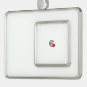 Charm toevoegen aan uw kerstboom verzilverd omlijst ornament (Links)