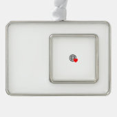 Charm toevoegen aan uw kerstboom verzilverd omlijst ornament (Voorkant)