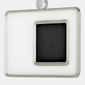 Charm toevoegen aan uw kerstboom verzilverd omlijst ornament (Links)