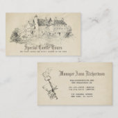 charm van het oude kasteel van Fairy Tale Visitekaartje (Voorkant / Achterkant)