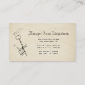 charm van het oude kasteel van Fairy Tale Visitekaartje (Achterkant)