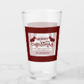 Charm Vrolijk Kerstfeest en Gelukkig Nieuwjaar Mon Glas (Achterkant)