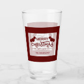 Charm Vrolijk Kerstfeest en Gelukkig Nieuwjaar Mon Glas (Voorkant)