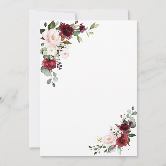 Charm Watercolour Blush Floral Gouden Lijst Sweet  Kaart (Achterkant)