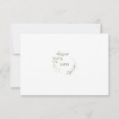 Charm Waterverf Airy Greenery Gold Wedding Save The Date (Achterkant)