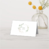 Charm Waterverf Airy Greenery Table Number Plaatskaartje (Achterkant)