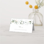 Charm Waterverf Airy Greenery Table Number Plaatskaartje (Voorkant)