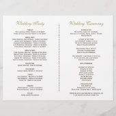 Charm Waterverf Blush Pink Floral Wedding Programm Flyer (Achterkant)