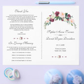 Charm Waterverf Blush Pink Floral Wedding Programm Flyer (Enkel)