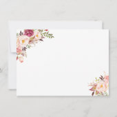 Charm Waterverf Blush Roze Bloemen Save The Date (Achterkant)