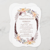 Charm Waterverf Boho Floral AFSTUDEREN Kaart (Voorkant / Achterkant)