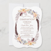 Charm Waterverf Boho Floral AFSTUDEREN Kaart (Voorkant)