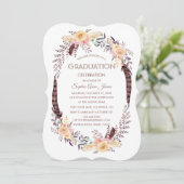 Charm Waterverf Boho Floral AFSTUDEREN Kaart (Staand voorkant)