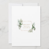 Charm Waterverf Greenery Gold Lijst Vrijgezellenfe Kaart (Achterkant)