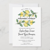 Charm Waterverf Lemon Tropical Rehearsal Dinner Kaart (Voorkant)