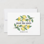 Charm Waterverf Lemon Tropical Save the Date (Voorkant)