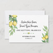 Charm Waterverf Lemon Tropical Save the Date (Achterkant)